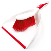 Deluxe Dustpan and Brush Set - Red